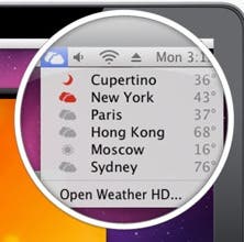 Weather HD hace su aparición en Mac OS X
