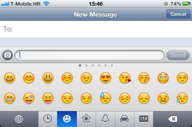 Teclado emoji en iOS 5