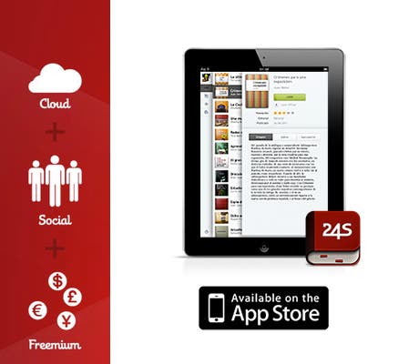Aplicación para iPad de 24symbols, el Spotify de los libros