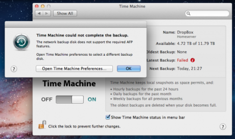 Time Machine OS X Lion
