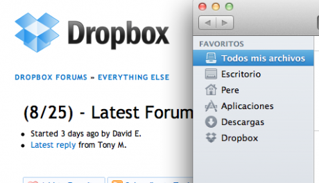 Dropbox se actualiza silenciosamente para Lion