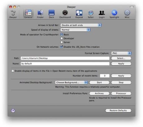 Personalizando Mac OS X Lion con Deeper