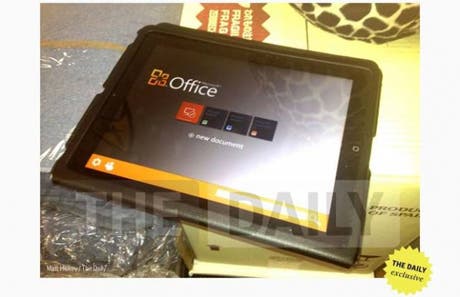 Presunta prueba del Office corriendo en un iPad
