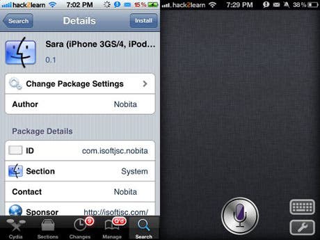 Probando Sara, el Siri de Cydia para todos los dispositivos
