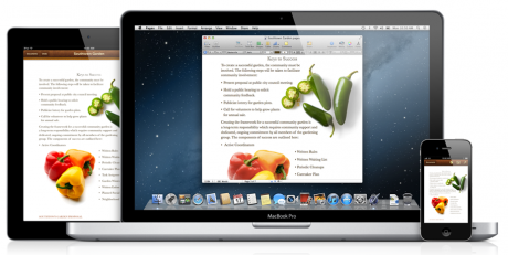 iCloud en un Mac, un iPhone y un iPad