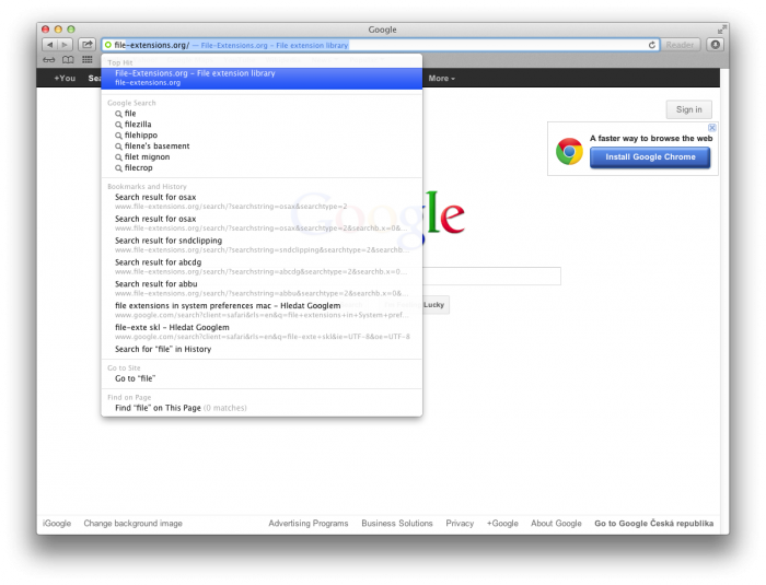 Una sola barra para realizar búsquedas o acceder a páginas web