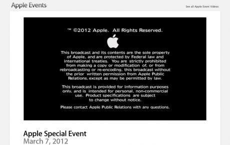 Vídeo de la keynote de Apple del 7 de marzo