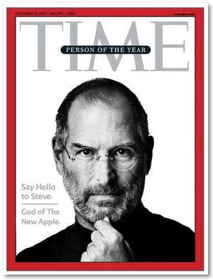 Portada de la Revista Times con Steve Jobs
