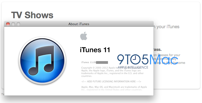 Captura de pantalla de iTunes 11 beta