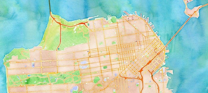 Mapa Watercolor