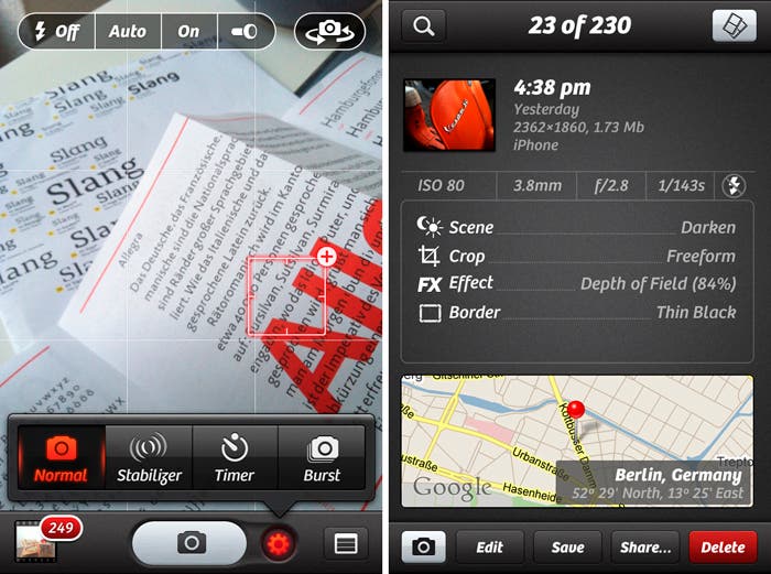 Camera Plus la aplicación fotográfica para iOS