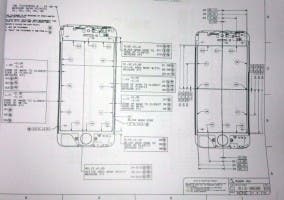 Posible plano del frontal del iPhone 5