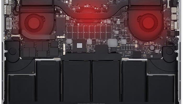 Zonas de mayor calor en el MacBook Pro con pantalla Retina