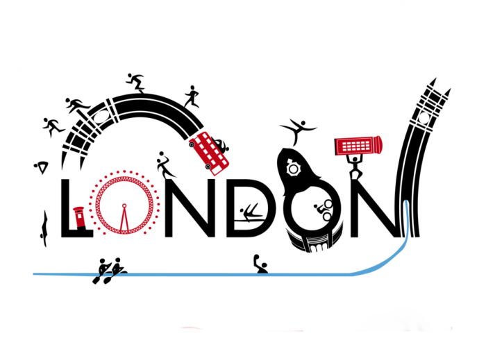 Logotipo sobre Londres con detalles de los JJOO