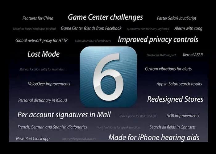 imagen de las novedades de iOS 6
