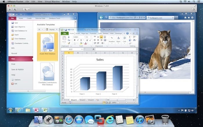 Captura de Pantalla de VMware Fusion 5 Mac OS X Mountain Lion