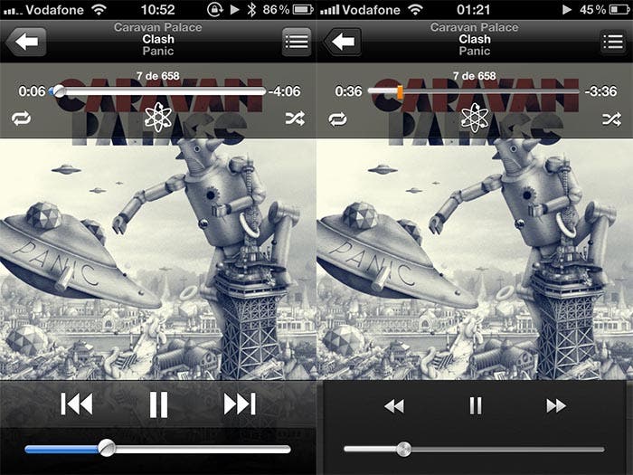 Interfaz del iPod, antes y después