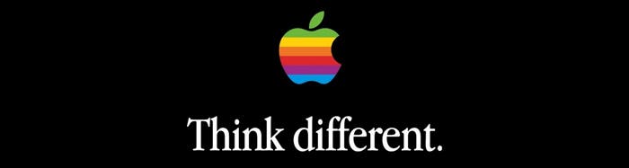 Think different, una de las campañas publicitarias realizadas por Apple más conocidas 