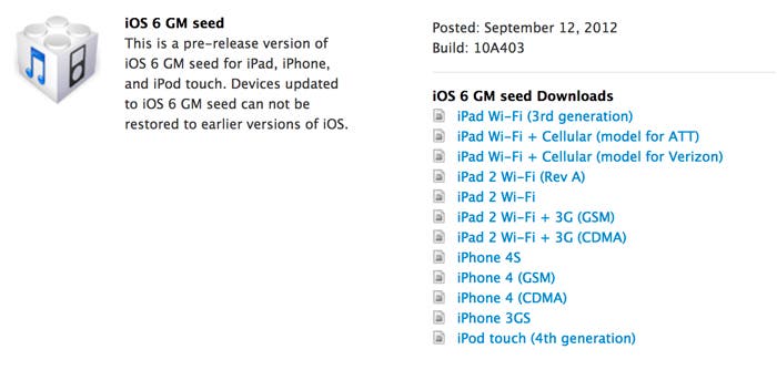Apple ha liberado iOS 6 GM y Xcode 4.5 GM