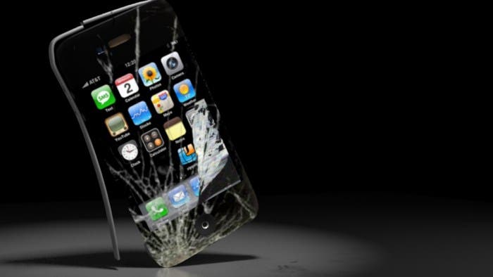 iPhone 3GS con pantalla rota