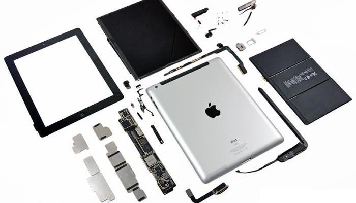 iPad de tercera generación desmontado