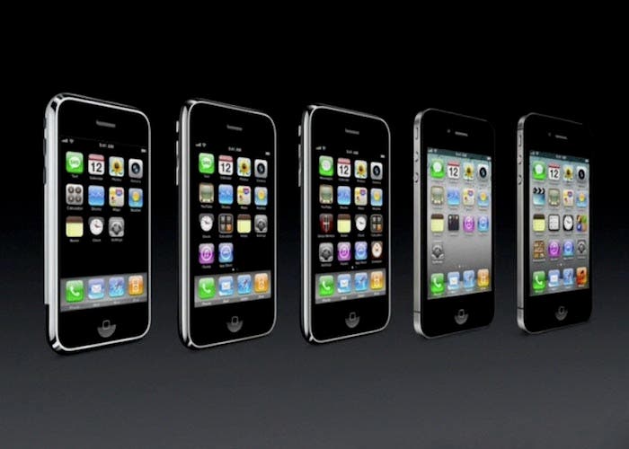 Evolución de los distintos modelos del iPhone