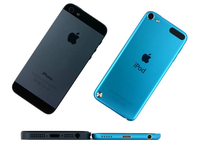 Comparativa grosor iPhone y iPod