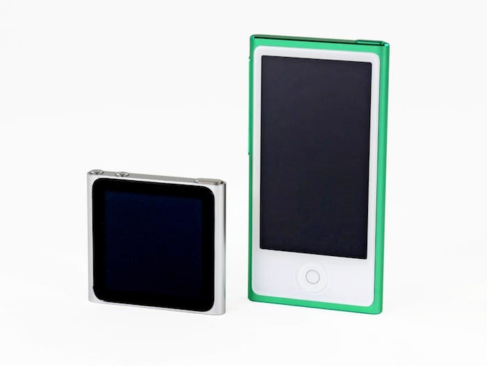 iPod nano 7G comparativa altura con iPod nano 6G