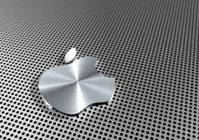 Logotipo de Apple en aluminio