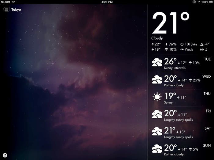 Magical Weather para iPad