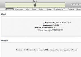El iPad mini no muestra icono en iTunes 10