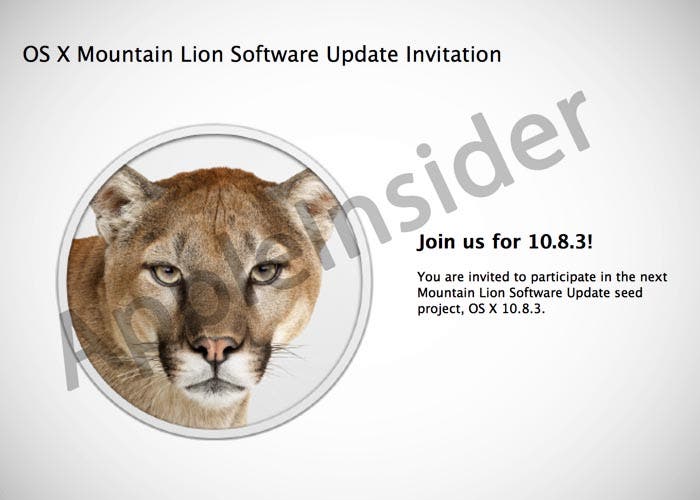 Invitación a la prueba de OS X 10.8.1 beta 1