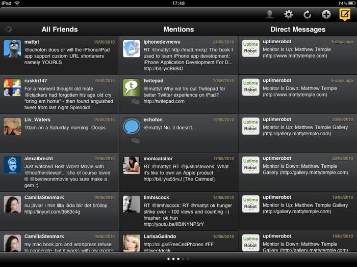 Tweetdeck para iPad
