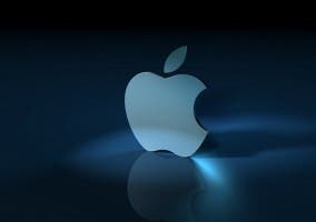 Logo de Apple en color azul