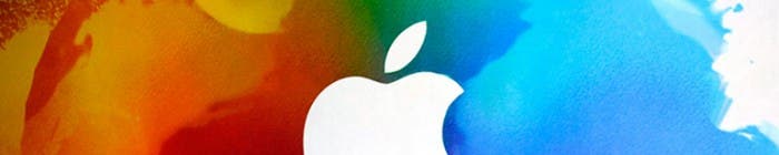 Medio logotipo de Apple para separar textos
