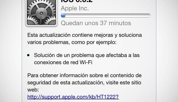 iOS 6.0.2 para iPhone 5 y iPad mini