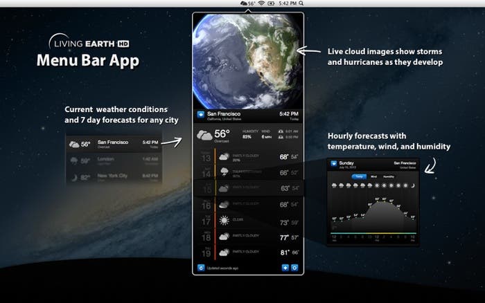 Living Earth HD Desktop Weather para OS X