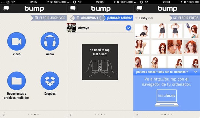 Capturas de pantalla de Bump