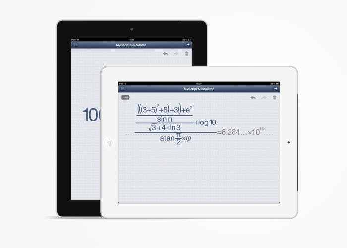 MyScript Calculator en el iPad
