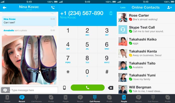 Nueva versión de Skype para iOS