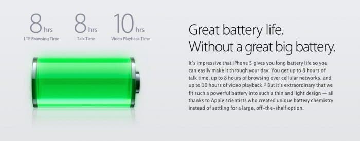 Autonomía de la batería del iPhone 5