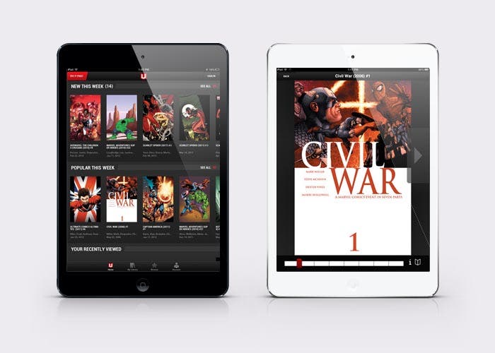 Aplicación de los comics de Marvel para el iPad