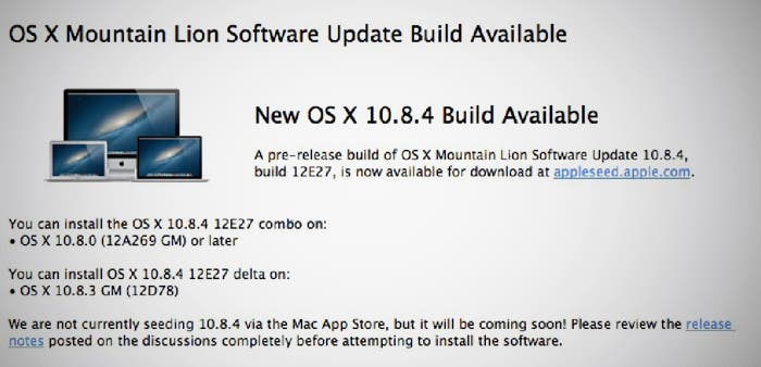 Nueva beta de OS X 10.8.4