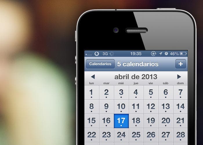 Captura de la aplicación Calendario
