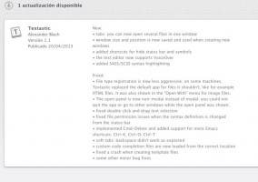 Actualización de Textastic 1.1 en la Mac App Store