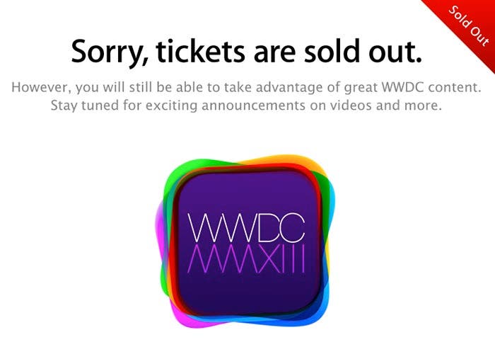 Se agotan las entradas de la WWDC 2013