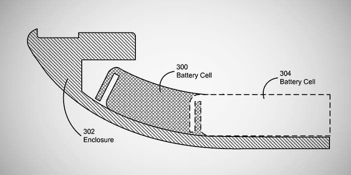 Nueva patente de batería curvada de Apple
