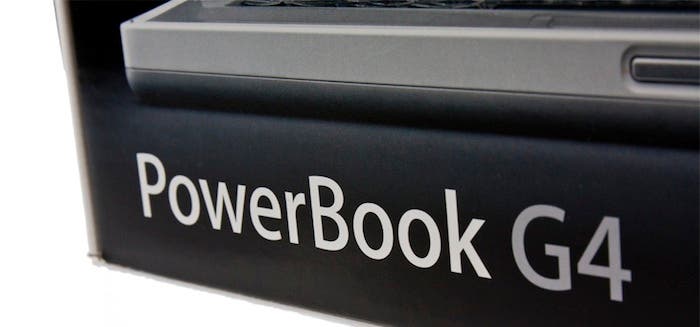 Fotografía de la caja del PowerBook G4