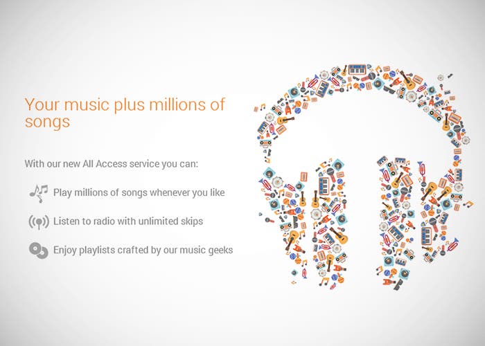 Características de Google Play Music All Access