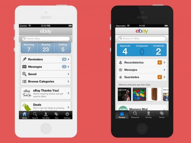 eBay actualiza su app para iOS